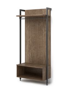 Art. 31039 Armario de estructura vertical con portaequipajes., Mueble con portamaletas para hoteles