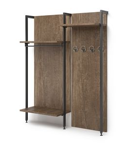 Art. 31183 Mueble de pared multifunci�n con portaequipajes y zona para colgar, Gabinete abierto para habitaci�n de hotel.