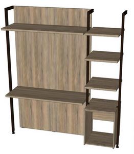 Art. 39029 Composici�n con escritorio y estantes, 172 cm de ancho., Mueble con escritorio para habitaci�n de hotel.