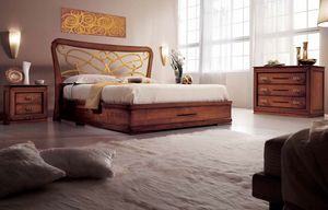 Althea dormitorio, Habitación doble clásica de nogal en madera.