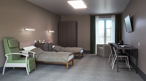 Art. 30937 Nuvola dormitorio de hotel, Mobiliario para residencias de ancianos y habitaciones RSA.