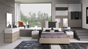 Elva, Muebles de dormitorio con lneas minimalistas.