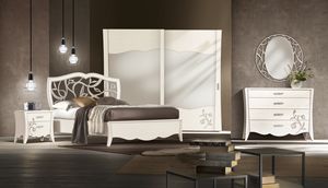 Ginevra dormitorio, Dormitorio de madera maciza blanca