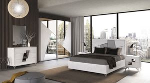 Veronica, Dormitorio elegante y moderno con acabado en fresno blanco.