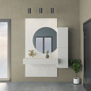 Entrance 05.2, Mueble de entrada de pared con espejo.