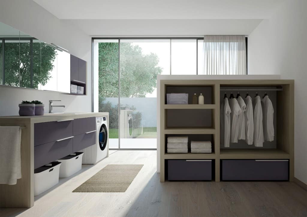SPAZIO TIME 03  Mueble para lavandería Mueble para lavandería composable  By Ideagroup