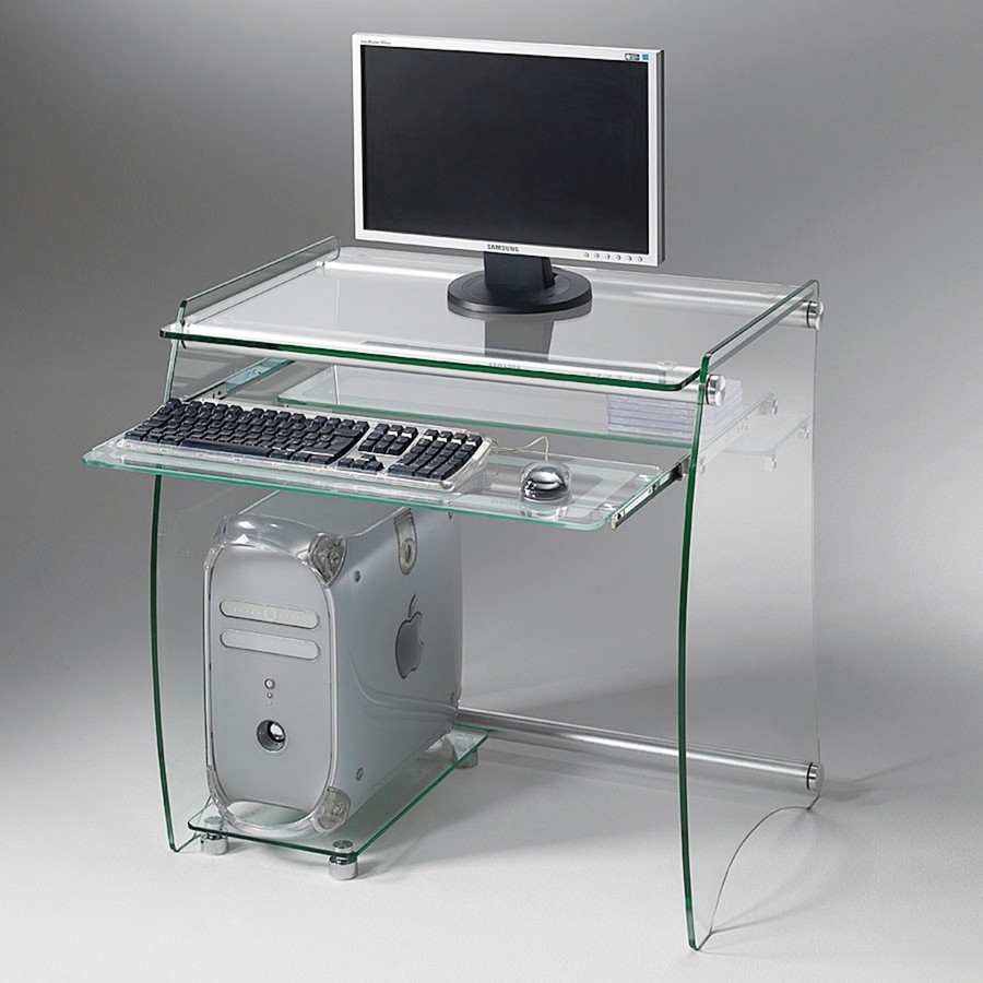 Soporte PC de escritorio, en transparente | IDFdesign