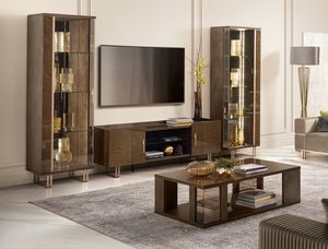 FIAMMA composici�n de televisores, Mueble para TV, con vitrinas.