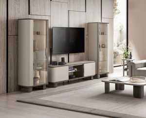 PERLA composici�n de televisores, Composici�n con mueble TV y vitrinas.