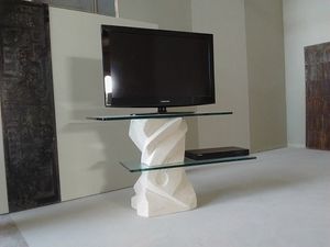 Picasso soporte de tv, Soporte de TV con estantes de vidrio ajustables