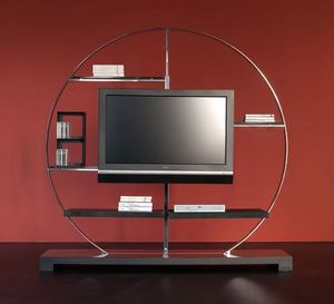 Tao TV holder, Soporte de la TV en acero y laminado, para salas de estar de lujo