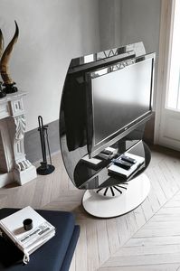 VISION PP113, Soporte de TV giratorio, de cristal y metal.