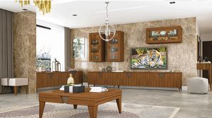 Canaletto Comp. N. 1, Muebles de sala de estar de madera canaletto nogal