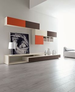 Citylife 43, La composicin moderna sala de estar, con muebles de pared