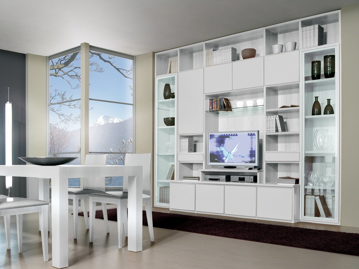 cinta Benigno Eh Sistema modular para la sala de estar y comedor, con soporte de TV |  IDFdesign
