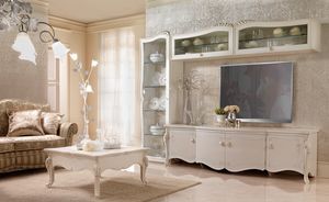 Incanto Comp. N. 3, Elegantes muebles de sala de estar de estilo cl�sico, con soporte de televisi�n