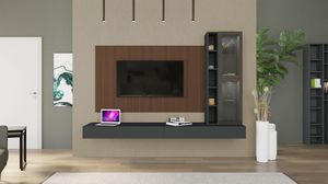 Living 05, Mueble de pared para sal�n, con panel de TV.