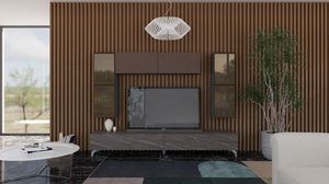 Living 14.2, Muebles de sal�n con vitrinas mural