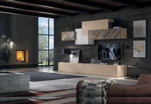 Spazio Contemporaneo SPAZ04, Muebles modulares de madera para saln