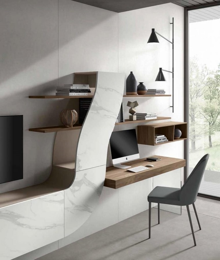 Muebles de sala con escritorio | IDFdesign