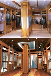 Boiserie dressing room, Paneles de madera para vestidor