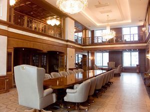 Boiserie sala de reuniones 2, Paneles de lujo clsico con arcos abovedados, para la oficina