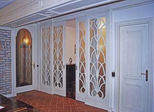 Ramage Doors, Puerta corredera de madera y vidrio, de estilo clsico
