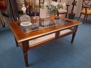 Art. 809, Mesa de caf de estilo clsico en vidrio y madera