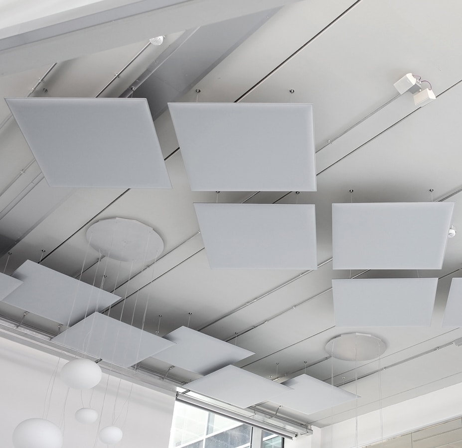 Oversize ceiling, Paneles de techo fonoabsorbentes