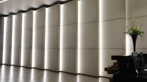 Panels, Boiserie en CIMENTO con soportes de madera