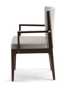 Contour silla de contorno con sb armas, Silla con brazos, en madera de fresno, para bares y restaurantes
