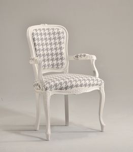 BRIANZOLA silla con apoyabrazos 8017A, La cabeza de la silla de la mesa, tapizado, en madera de haya, para la recepcin
