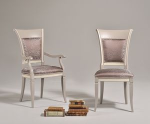 SIRIA armchair 8523S, Silla con clavos, las piernas de sable, madera