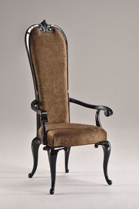 VIVIAR silla con apoyabrazos 8623A, Silln acolchado, respaldo alto, de estilo neoclsico