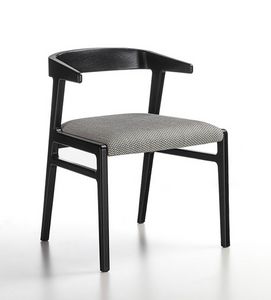 PO85 Aida sillón pequeño, Sillón pequeño de madera maciza con un diseño esencial y ligero.