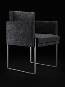 Quid silla, Butaca tapizada esencial, con patas de metal