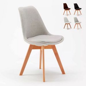Sillas de Diseo Nrdico de Metal Efecto Madera Dexer para Bar y Cocina, Silla con patas de metal efecto madera
