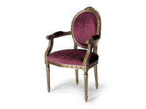 Art.440 armchair, Butaca tapizada con respaldo ovalado, Louis XVI Estilo