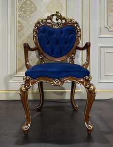 Art. 9000/C silla con reposabrazos Luigi XV, Silla con reposabrazos, para comedores de estilo cl�sico