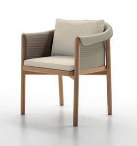 COZY PL, Silla en madera de teca y cuerda.