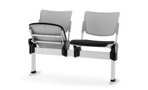 Aria banco con asiento plegable, Banco con asiento plegable, para salas de espera y salas de conferencias