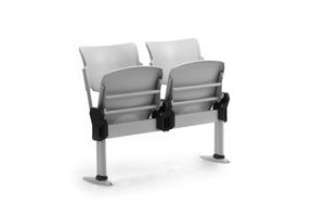 LaMia bench 661014GA-LAM, Banco con asientos y respaldos hechos de metal pintado