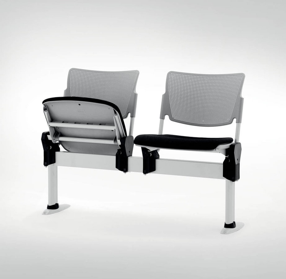 Hilera de sillas asiento plegable, fabricado en IDFdesign