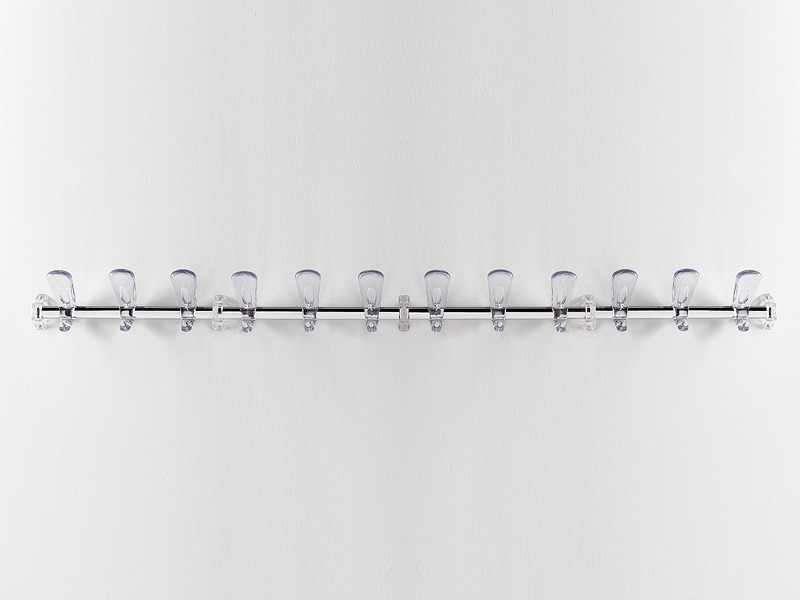 Swing T wall-mounted coat rail, Gancho para ropa modular en acero y policarbonato