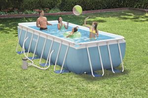 Piscina en el suelo Intex - 28316, Inflable piscina de tierra antedicha, hecho con acero y PVC