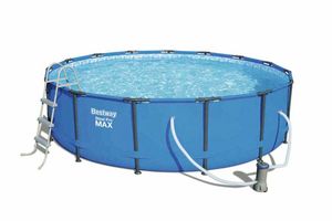 Bestway 56488 Steel Pro MAX Piscina redonda sobre suelo 457x107 cm - 56488, Piscina redonda, extrable