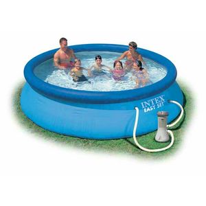 Intex 28132 Easy Set piscina inflable sobre el suelo redonda 366x76 - 28132, Piscina inflable al aire libre con bomba de filtro