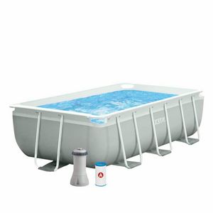 Piscina desmontable Intex 26784 Prism Frame rectangular 300x175x80 - 26784, Piscina en acero tratado resistente al xido y a la corrosin.
