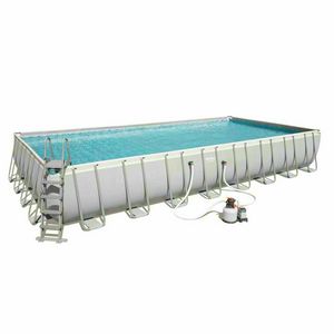 Piscina desmontable Rectangular Bestway 56623 Steel Frame 956x488x132cm - 56623, Gran jardn piscina