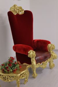 Ambassador trono, Trono lujoso, en madera de haya tallada